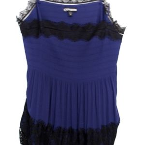 dark purple and black laced tank top